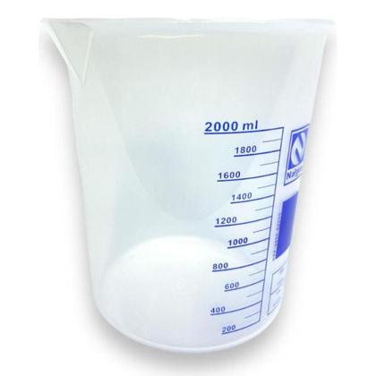 Imagem de Bequer De Plastico (Polipropileno) Graduado Autoclavavel 2000ml - Nalgon