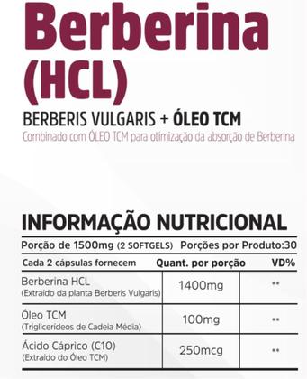 Imagem de Berberin + Óleo Tcm 60 Softgels Nutrivitalle