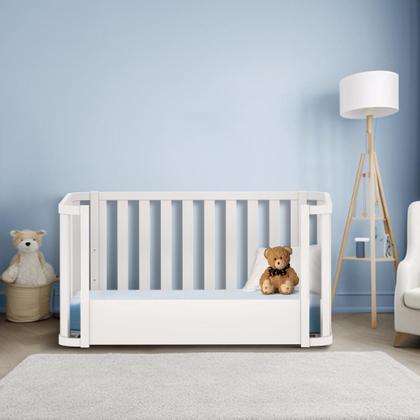 Imagem de Berço 3 em 1 de Bebê Branco Fosco Linha Evolutiva Loop Quater