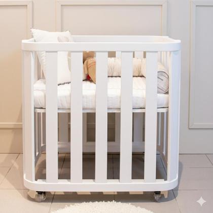 Imagem de Berço 3 em 1 de Bebê Branco Fosco Linha Evolutiva Loop Quater