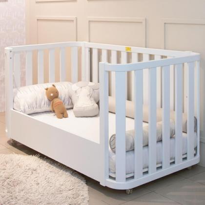 Imagem de Berço 3 em 1 de Bebê Branco Fosco Linha Evolutiva Loop Quater