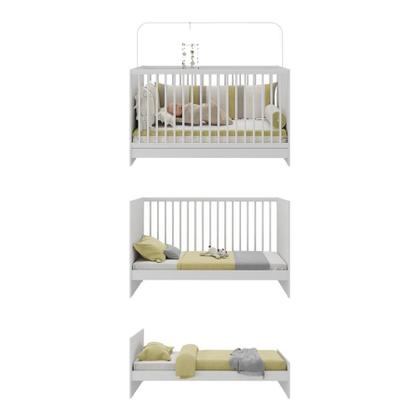 Imagem de Berço Americano 3 em 1 Bloom para Colchão 60x130cm Multimóveis  Transformável em Minicama e Sofá