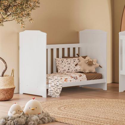 Imagem de Berço Americano Com Colchão Incluso D18 70x130cm, Multifuncional 3 Em 1 Mini Cama