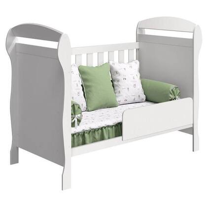 Imagem de Berço Americano Danny E Guarda Roupa Infantil Ane Branco Brilho Com Colchão Ortobom  Phoenix Baby