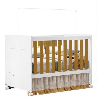 Imagem de Berço Americano e Cômoda Infantil Katatau Branco Acetinado Savana com Colchão Ortobom  Reller
