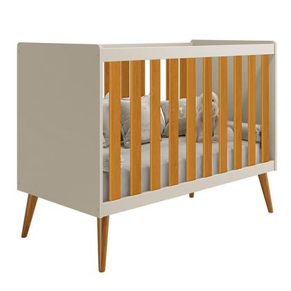 Imagem de Berço Americano Isis Areia/Savana com Colchão Baby Physical - Reller Móveis