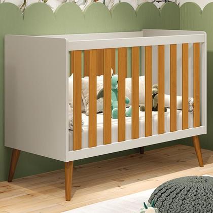 Imagem de Berço Americano Isis Areia/Savana com Colchão Baby Physical - Reller Móveis
