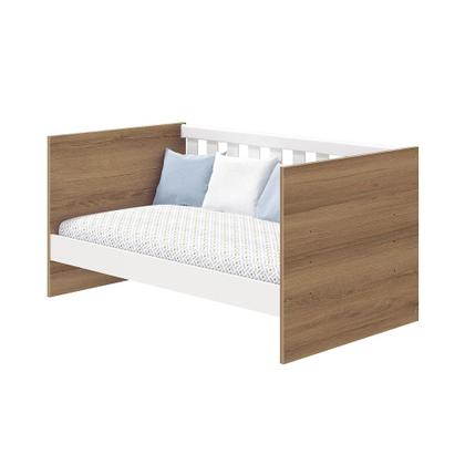 Imagem de Berço Americano  Katatau Flex 3 em 1 Vira MIni Cama ou Sofazinho Branco Brilho e Mezzo - Reller