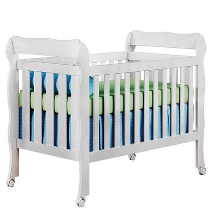 Imagem de Berço Americano Lila e Cômoda Infantil Ternura Baby Branco Brilho - Incorplac