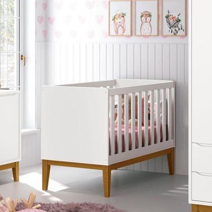 Imagem de Berço Americano New Classic Branco Com Pés Madeira  Reller