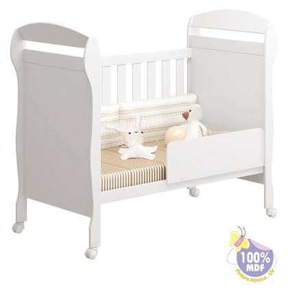 Imagem de Berço Americano Provençal Mini Cama Branco Bebê 100% MDF Industrial Baby Quarto Infantil Multifuncional 3x1 Mosquiteiro Retrô Criança Reforçado