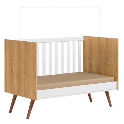 Imagem de Berço Americano Q Encanto 3820 Retrô Freijó Toq Branco Acetinado - Qmovi