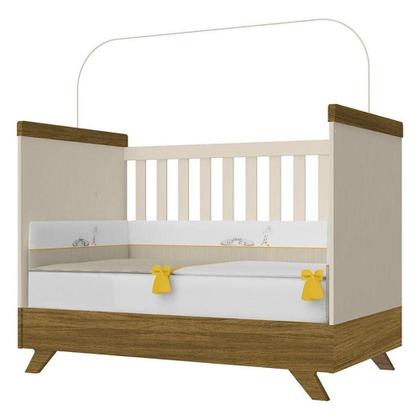 Imagem de Berço Americano Vitória E Cômoda Retro Maya Off White Carvalho Com Colchão Gazin - Carolina