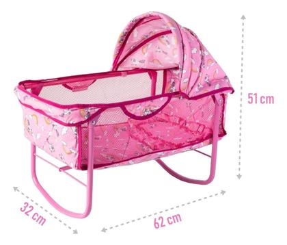 Imagem de Berço Balanço 62 Cm Boneca Bebê Reborn Ninar