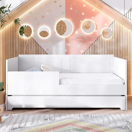 Imagem de Berço Cama 2 Em 1 Duplo Para Gêmeos Linha Sol E Mar Divicar Cor Branco