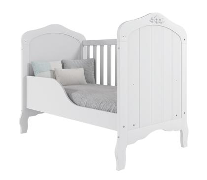 Imagem de Berço Cama Harmonia Criança Quarto Moderno Bebe Menino Menina Premium Com Grade Preteção Lateral