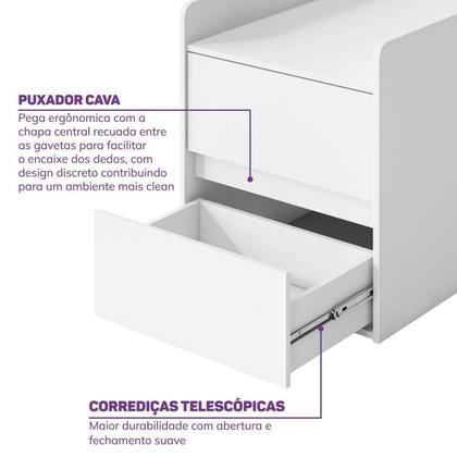 Imagem de Berço Cama Multifuncional Auri com 2 Gavetas e Cama Auxiliar Casatema MadeiraOriginals