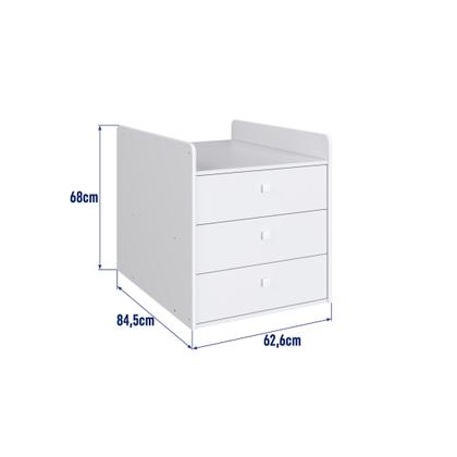 Imagem de Berço Cama Multifuncional com Cama Auxiliar 3 Gavetas