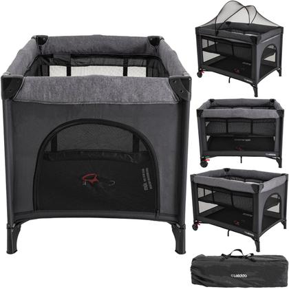 Imagem de Berço Cercado Desmontavel Portatil Kiddo Fast Melange Preto
