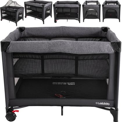 Imagem de Berço Cercado Desmontavel Portatil Kiddo Fast Melange Preto