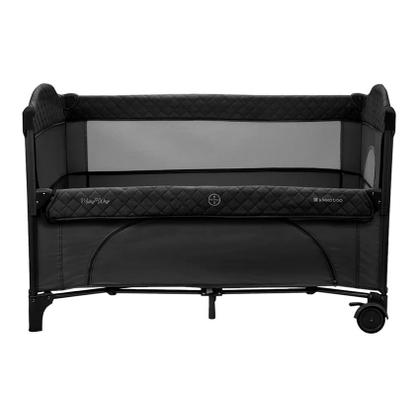 Imagem de Berço cercado milk way black / preto e bolsa maternidade luxo maxi - kikka boo