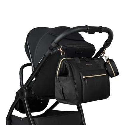 Imagem de Berço cercado milk way black / preto e bolsa maternidade luxo maxi - kikka boo