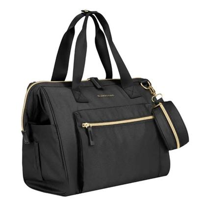 Imagem de Berço cercado milk way black / preto e bolsa maternidade luxo maxi - kikka boo