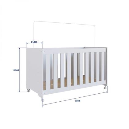 Imagem de Berço com Colchão e Rodízios Aconchego Completa Móveis