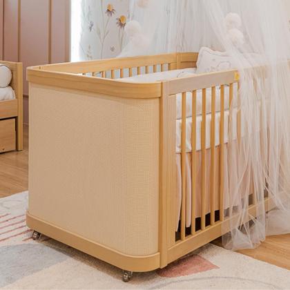 Imagem de Berço de Bebê com Palinha Linha Paglia 3 em 1 Quater Móveis