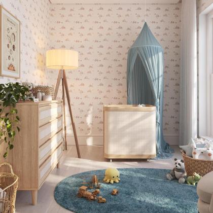 Imagem de Berço de Bebê com Palinha Linha Paglia 3 em 1 Quater Móveis