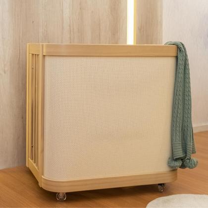 Imagem de Berço de Bebê com Palinha Linha Paglia 3 em 1 Quater Móveis