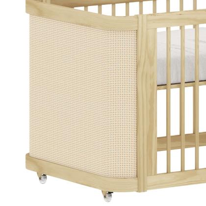 Imagem de Berço de Bebê com Palinha Linha Paglia 3 em 1 Quater Móveis