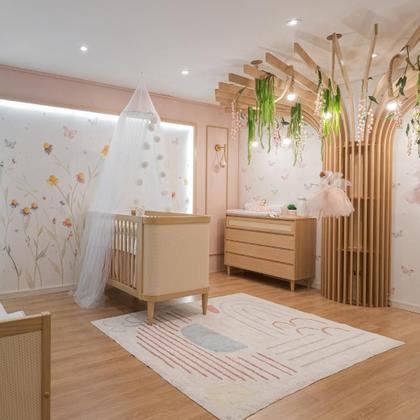 Imagem de Berço de Bebê com Palinha Linha Paglia 3 em 1 Quater Móveis