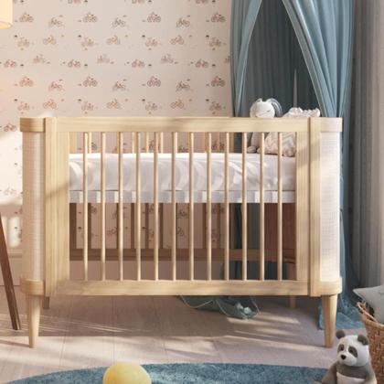 Imagem de Berço de Bebê com Palinha Linha Paglia 3 em 1 Quater Móveis