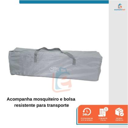 Imagem de Berço de Bebê Portátil Cercado Cercadinho Dobrável com Mosquiteiro Desmontável 2 em 1 Trocador Vira Chiqueirinho Mobile Acessórios