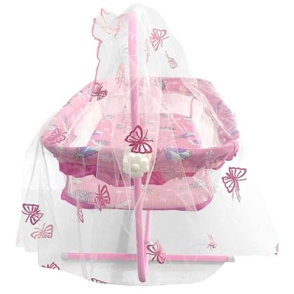 Imagem de Berço De Boneca Rosa Balanço Bebê Reborn - Mep Kids