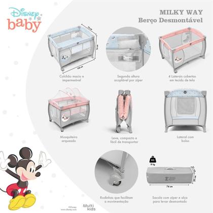 Imagem de Berço Desmontável Milky Way Minnie 0-15Kg - Multikids