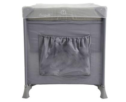 Imagem de Berço Desmontável Portátil Cercadinho Com Mosqueteiro Sonata Cinza Burigotto