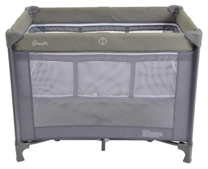 Imagem de Berço Desmontável Portátil Cercadinho Com Mosqueteiro Sonata Cinza Burigotto