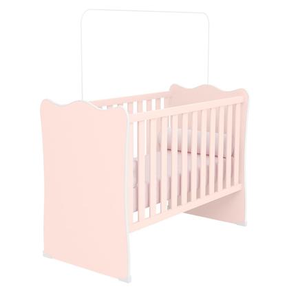 Imagem de Berço Doce Sonho com Mosquiteiro Rosa Acetinado - Qmovi