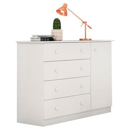 Imagem de Berço Doce Sonho e Cômoda Infantil Helena Branco Brilho - Phoenix