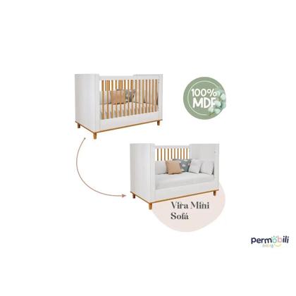 Imagem de Berço e Guarda roupa Retro Cupcake Permobili MDF