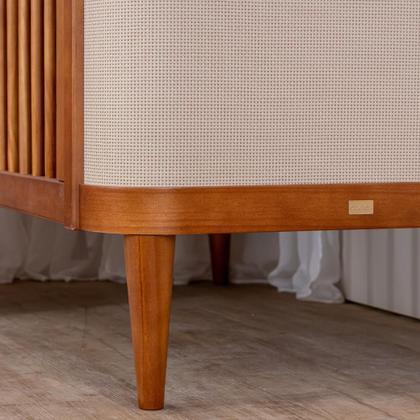 Imagem de Berço Evolutivo 3 em 1 Paglia Nogueira com Palhinha Natural Marca Quater