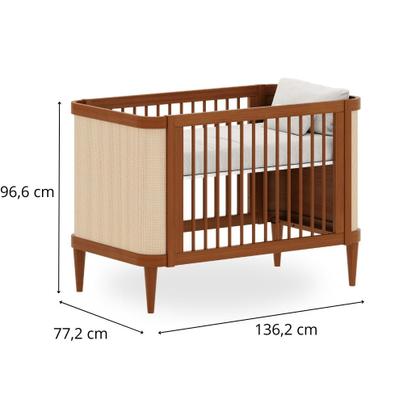 Imagem de Berço Evolutivo 3 em 1 Paglia Nogueira com Palhinha Natural Marca Quater