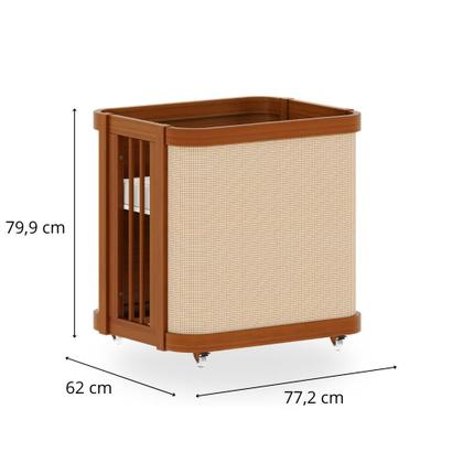 Imagem de Berço Evolutivo 3 em 1 Paglia Nogueira com Palhinha Natural Marca Quater