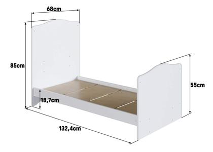 Imagem de Berço Infantil Vira Cama ou Sofazinho ENC011 SEM COLCHÃO Linha Encanto Completa Móveis