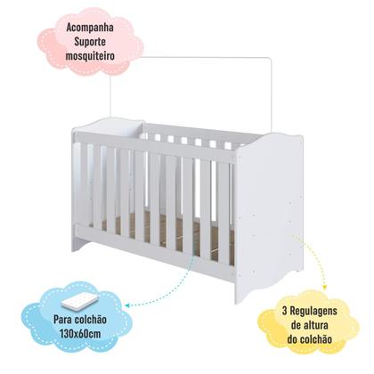 Imagem de Berço Infantil Vira Cama ou Sofazinho ENC011 SEM COLCHÃO Linha Encanto Completa Móveis