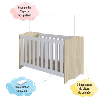 Imagem de Berço Infantil Vira Cama ou Sofazinho ENC011 SEM COLCHÃO Linha Encanto Completa Móveis