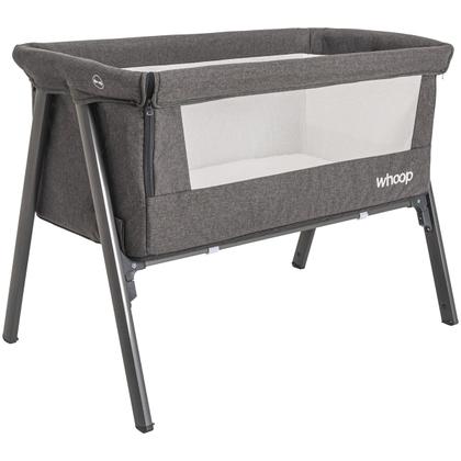Imagem de Berço Lado a Lado Lazy Whoop Kiddo Grafite com Tela e Bolsa