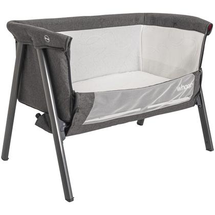 Imagem de Berço Lado a Lado Lazy Whoop Kiddo Grafite com Tela e Bolsa